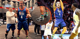 Marcos Mion usa meia com símbolo do autismo em partida histórica da NBA