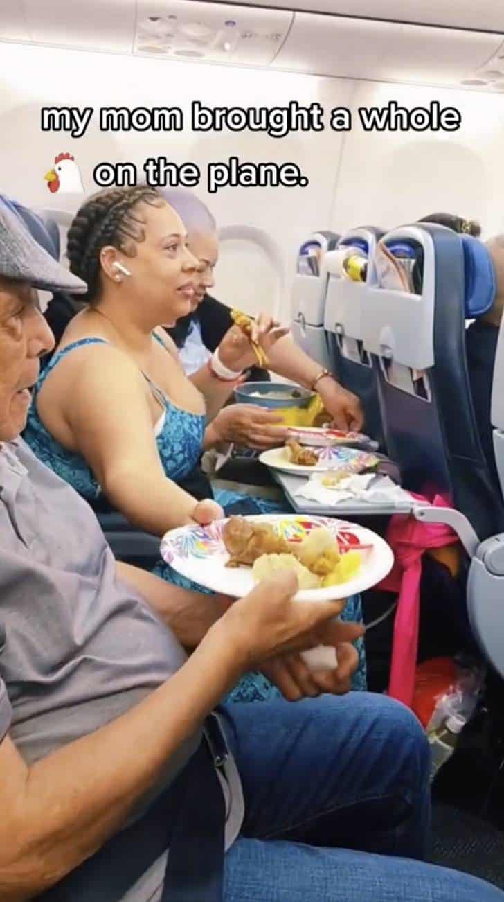 psicologiasdobrasil.com.br - Mulher leva frango frito e batata para família não passar fome durante o voo