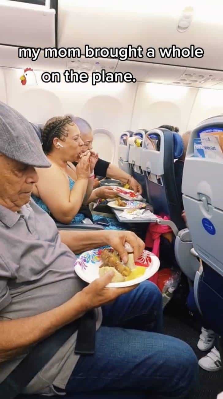 psicologiasdobrasil.com.br - Mulher leva frango frito e batata para família não passar fome durante o voo