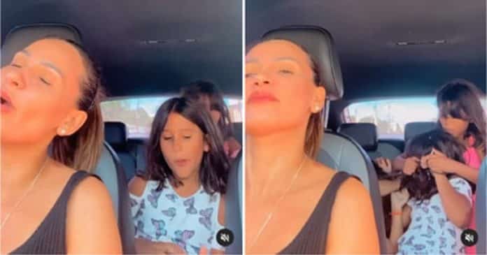 Viralizou: Mãe com ‘terapia em dia’ canta enquanto filhas brigam dentro do carro