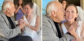 Pai com Alzheimer reconhece a filha no dia do casamento dela: “Meu melhor presente”