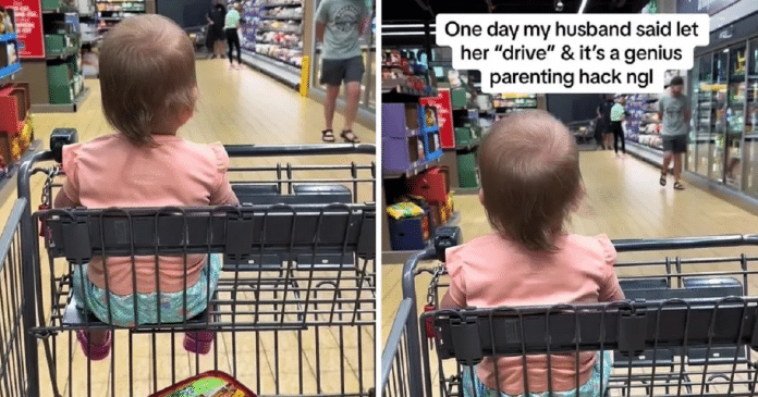 Pai revela truque simples para evitar birra da filha no supermercado