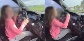 Pai é criticado por deixar filha de 6 anos dirigir caminhonete gigante