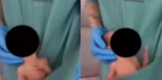 Fisioterapeuta põe recém-nascido no bolso e faz ‘dancinha’ em hospital de SC