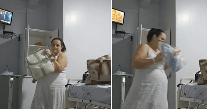 Mulher viraliza com vídeo arrumando mala após dar à luz bebê de amiga: “Dor da despedida”
