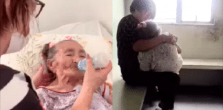 Filha é vista ninando a mãe de 92 anos com Alzheimer: “Ela cuidou de mim e eu vou cuidar dela”