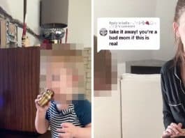 Mãe é alvo de críticas na web por deixar o filho brincar com urna de cinzas dos avós