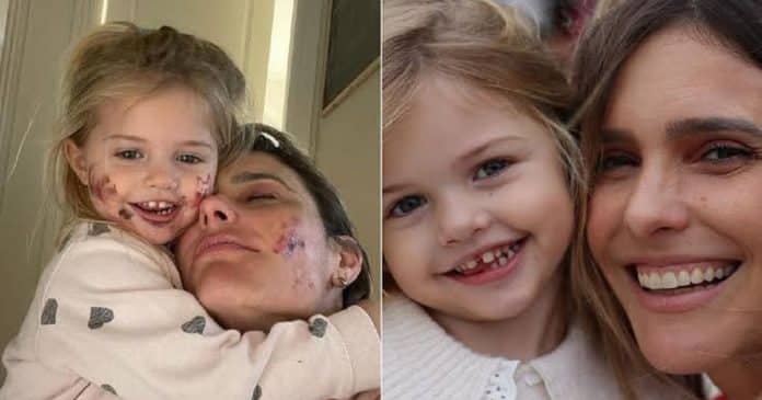 Fernanda Lima diz que filha pede que ela largue o celular para brincar