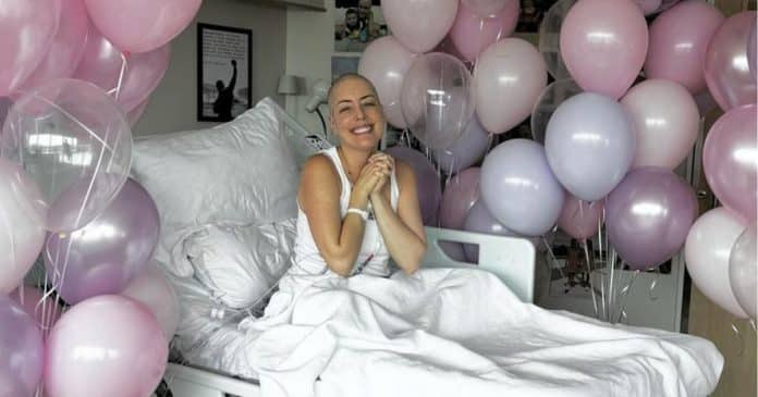 Fabiana Justus comemora sucesso de transplante de medula óssea