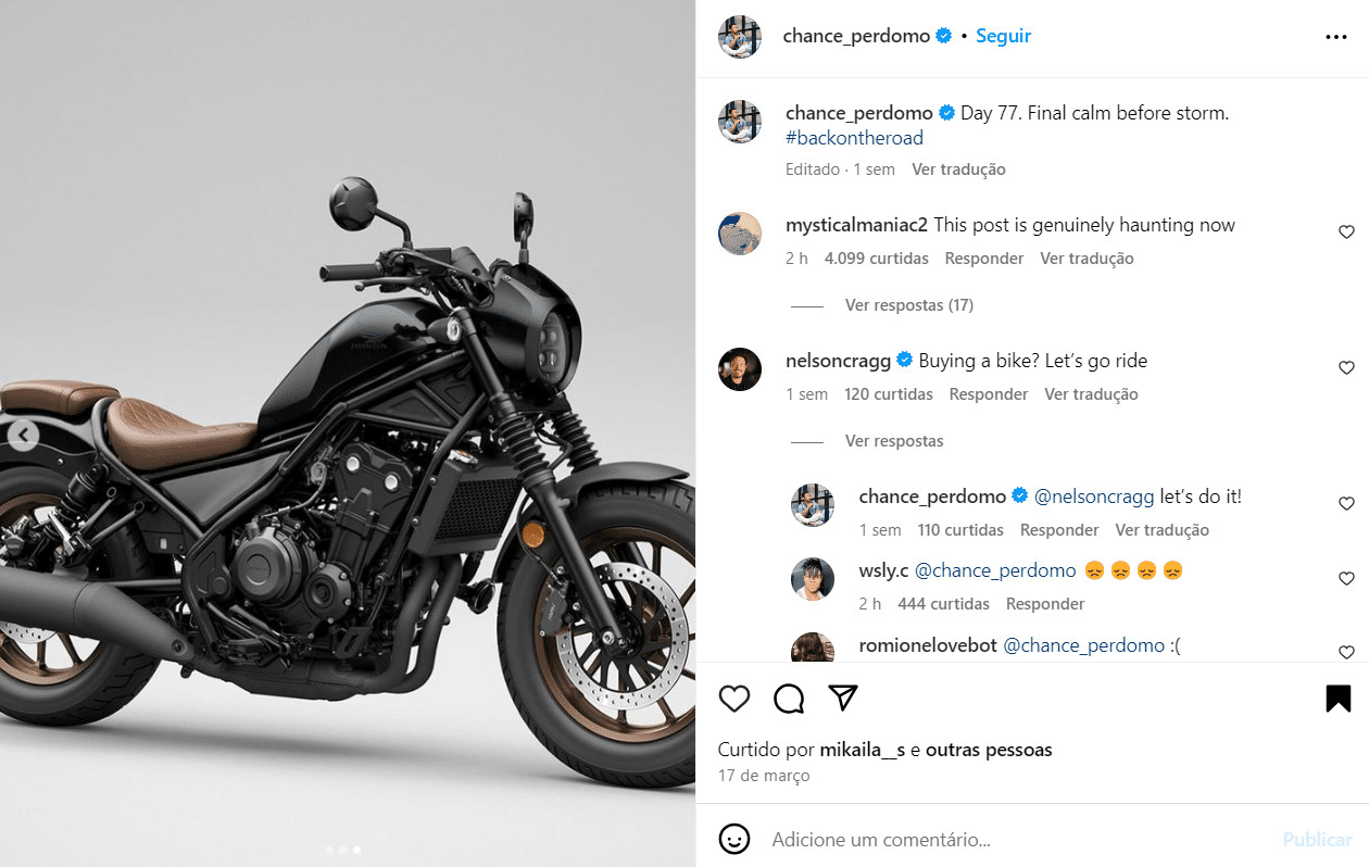 psicologiasdobrasil.com.br - Antes de falecer, Chance Perdomo compartilhou causa do pr&oacute;prio &oacute;bito nas redes sociais