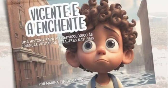 Psicóloga lança livro gratuito para auxiliar crianças vítimas das enchentes no RS