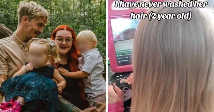 Mãe diz que nunca lavou cabelo da filha de 2 anos: “Não farei isso até que ela chegue à puberdade”
