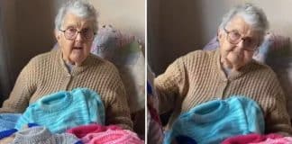 Vovó de 90 comove a web ao tricotar casacos para doar para crianças do Rio Grande do Sul