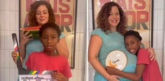 Filha emociona Leandra Leal com vídeo sobre nascimento do irmão: ‘Quase desmaiei’