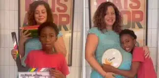 Filha emociona Leandra Leal com vídeo sobre nascimento do irmão: ‘Quase desmaiei’